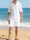 SC Men's Solid Color Long Sleeve Shirt Five-Tenths Pants Set FLZH-ZT167-ZK117