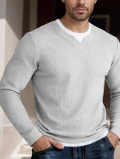 SC Men's Long Sleeve Faux Two-Piece Double-Layer T Shirt FLZH-ZT299