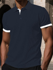 SC Men's Mesh Ice Silk Color-Blocked Short-Sleeve T-Shirt FLZH-ZT311