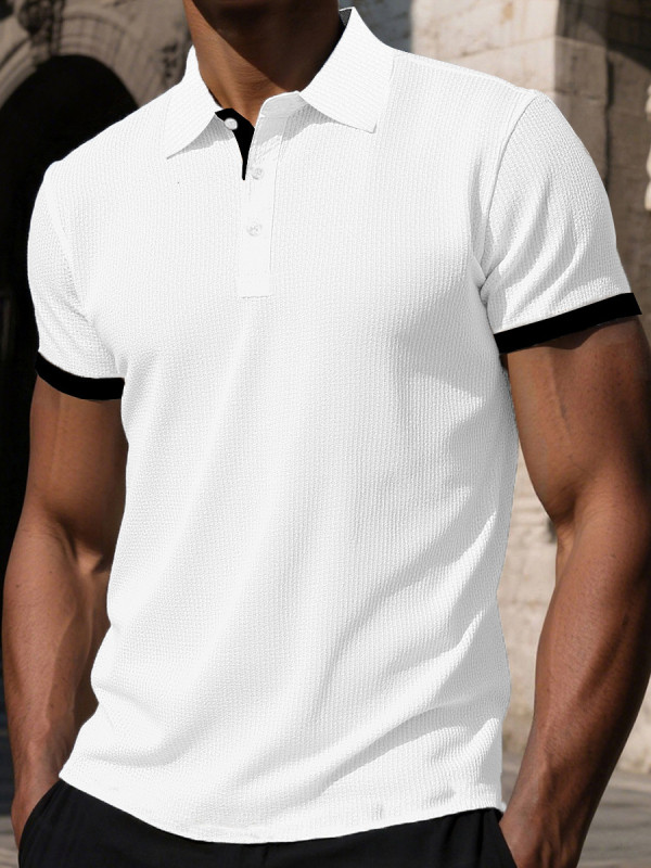 SC Men's Mesh Ice Silk Color-Blocked Short-Sleeve T-Shirt FLZH-ZT311
