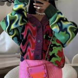 SC Printed Wool Plush Jacket GFCF-1250