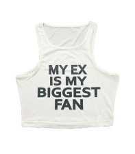SC Sleeveless Letter Print Tank Tops GFCF-1618