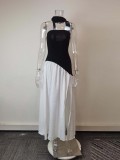 SC Plus Size Solid Color Split Tube Top Maxi Dress GHHE-29653
