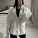 SC Plus Size Tie Up Loose V Neck Coats GHHE-29782