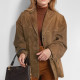 SC Plus Size Retro Loose Pocket Suede Long-Sleeve Blazer GHHE-28647