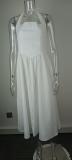 SC Plus Size Solid Color Halterneck Maxi Dress GHHE-29325