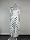 SC Plus Size Polka Dot Print Sling Maxi Dress GHHE-29546