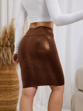 SC Faux Crocodile Skin Bodycon Skirts GFMA-TE25086