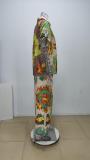 SC Plus Size Color-Block Print Top And Wide-Leg Pants Two-Piece Set GHHE-28065