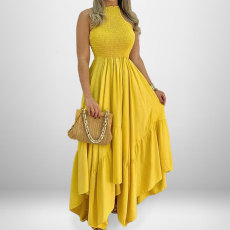 SC Plus Size Sleeveless Irregular Maxi Dress GHHE-29364