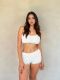 SC Ruffles Wave Solid-Color Shorts GOLB-SU3943