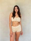 SC Ruffles Wave Solid-Color Shorts GOLB-SU3943