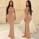 SC Backless Hollow Out  Split Maxi Dress GZIY-6362