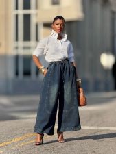 SC Retro Denim Loose Wide Leg Jeans GYLN-2530