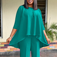 SC Plus Size Irregular Loose Tops GCZF-8615