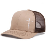 SC Letter Embroidered Sport Mesh Baseball Cap YWXY-XYFSMZ0004