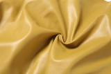 SC Solid Color Ruched Leather Coats DLSF-K25L88954