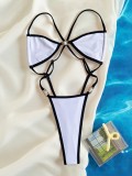 SC Color Block Backless One Piece Swimsuit CASF-6756