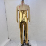 SC Sleeveless Wrap Chest Slim Jumpsuit GPBY-14634