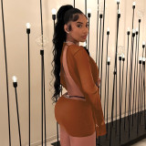 SC Deep-V Mesh See-Through Vacation Dress GKFY-8845