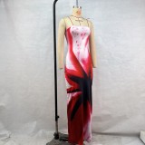 SC Off Shoulder Print Maxi Dress GPBY-16343