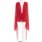 SC Deep-V Mesh See-Through Vacation Dress GKFY-8845