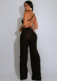 SC Sexy Solid Color Ruched Wide Leg Jumpsuit GTYZ-7559