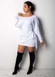 SC Solid Color Long Sleeve Bandage Dress GTYZ-7031