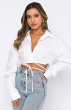 SC Long Sleeve Cardigan Tie Up Shirt SSNF-211046