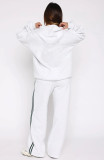 SC Solid Color Zipper Hooded Coat Pants Suit SSNF-211513