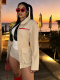 SC Fashion Letter Print Trench Coat GFCF-1260