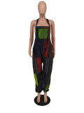 SC Plus Size Multicolor Print Loose Overalls Jumpsuit ZDF-31233