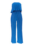 SC Solid Color Wrap Chest Press Palted Pants Suit ZDF-31339