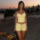 SC Solid Color Sling Vest Two Piece Shorts Set GZJQ-K25S90385