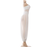 SC Off Shoulder Pleated Solid Color Maxi Dress XEF-K25D89153