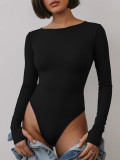 SC Long Sleeve Tight Solid Bodysuit GZJF-12029
