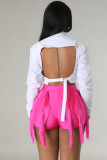 SC Plus Size Long Sleeve Short Blouses GHXF-HX0320