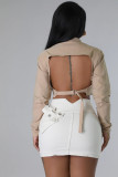 SC Plus Size Long Sleeve Short Blouses GHXF-HX0320