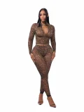 SC Long Sleeve Zipper Tight Two Piece Pants Set SFY-831
