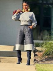 SC O Neck Long Sleeve Short Sweatshirts GYLN-0312