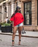 SC Plus Size Solid Color Loose Pullover T Shirt GYLN-38006