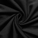 SC Square Neck Solid Color Split Midi Dress QHMD-3228
