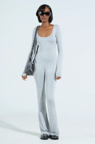 SC Long Sleeve Backless Yoga Sport Jumpsuit GQLK-0597
