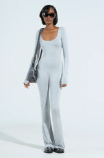 SC Long Sleeve Backless Yoga Sport Jumpsuit GQLK-0597