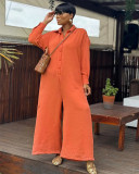 SC Plus Size Solid Color Loose Wide Leg Jumpsuit GQLK-KG1169