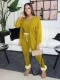 SC Plus Size Solid Color Vest Coats 3 Piece Pants Set OSIF-3309