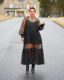 SC Solid Color Sling Dress+Mesh Dress 2 Piece Set OLYF-6090