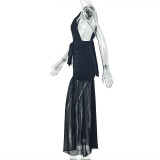 SC Solid Color Sleeveless Split Maxi Dress GJYO-303131