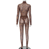 SC Mesh Long Sleeve Bodysuit Tight Two Piece Pants Set GSBD-D25ST200