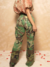 SC Camouflage Print Straight Pants SH-391408